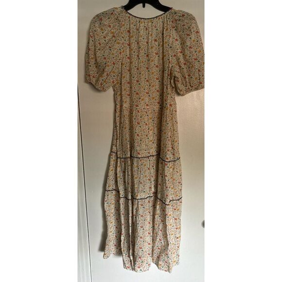 THE GREAT. Pastel Floral Whip Stitched Ravine Dress Size 1 (Small ) - Picture 10 of 12